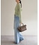 【Loungedress】シアーリブヘンリーニット