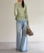 【Loungedress】シアーリブヘンリーニット