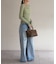 【Loungedress】シアーリブヘンリーニット