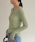 【Loungedress】シアーリブヘンリーニット