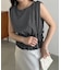 【CAPRICIEUX LE'MAGE】ボーダー裾ギャザーT