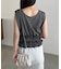 【CAPRICIEUX LE'MAGE】ボーダー裾ギャザーT