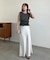 【CAPRICIEUX LE'MAGE】ボーダー裾ギャザーT