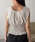 【CAPRICIEUX LE'MAGE】ボーダー裾ギャザーT