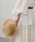 【Loungedress】フラットラフィアハット