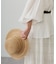 【Loungedress】フラットラフィアハット