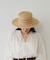 【Loungedress】フラットラフィアハット