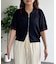 【U.S. POLO ASSN.】襟付きジップ半袖カーディガン