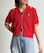 【U.S. POLO ASSN.】襟付きジップ半袖カーディガン