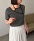 【CAPRICIEUX LE'MAGE】アシメレイヤードボーダーT
