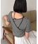 【CAPRICIEUX LE'MAGE】アシメレイヤードボーダーT