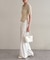 【Loungedress】シアーリブポロニット