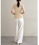【Loungedress】シアーリブポロニット