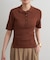 【Loungedress】シアーリブポロニット
