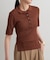 【Loungedress】シアーリブポロニット