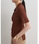 【Loungedress】シアーリブポロニット
