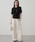 【Loungedress】シアーリブポロニット