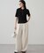 【Loungedress】シアーリブポロニット