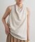 【Loungedress】麻調ドレープブラウス