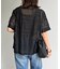 【セットアップ着用可】パッチワーク刺繍半袖シアーシャツ