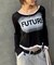 【WHO'S WHO gallery】スプレーロゴレイヤードシアートップス