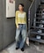 【WHO'S WHO gallery】スプレーロゴレイヤードシアートップス