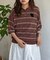 サガラ刺繍モールニットポロ
