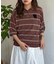 サガラ刺繍モールニットポロ
