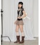 【WHO'S WHO gallery】Wボタンフレアミニスカート