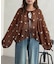 【前後2WAY】刺繍ワッシャー前リボンブラウス
