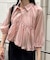 【CAPRICIEUX LE'MAGE】バルーンクロップシアーシャツ
