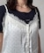 ドットサテンレースキャミ