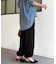 サテンパラシュートパンツ
