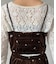刺繍ベロアキャミ×スカートセットアップ