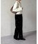 ベロア刺繍セミフレアパンツ
