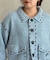 モヘアタッチステッチニットシャツ