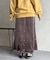 【セットアップ着用可】小花刺繍ベロアナロースカート