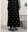 【セットアップ着用可】小花刺繍ベロアナロースカート