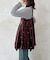 【セットアップ着用可】小花刺繍ベロアイレヘムキャミ