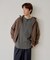 【Kastane】【WHIMSIC】サーマル ヘンリーネックTシャツ