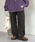 起毛ヘリンボンベルテッドパンツ