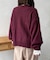 同色花柄クルージップカーディガン