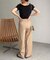 【CAPRICIEUX LE'MAGE】WタックベルトSETパンツ