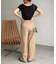 【CAPRICIEUX LE'MAGE】WタックベルトSETパンツ