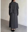 シャギーボーダーベスト×ニットワンピース