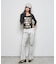 【WHO'S WHO gallery】ストレッチ転写加工フレアパンツ