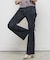 【WHO'S WHO gallery】ストレッチ転写加工フレアパンツ