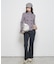 【WHO'S WHO gallery】ストレッチ転写加工フレアパンツ