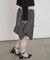 【WHO'S WHO gallery】ストライプアシメミディスカート