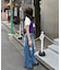 【Ciaopanic】フラワーパッチダメージデニムパンツ